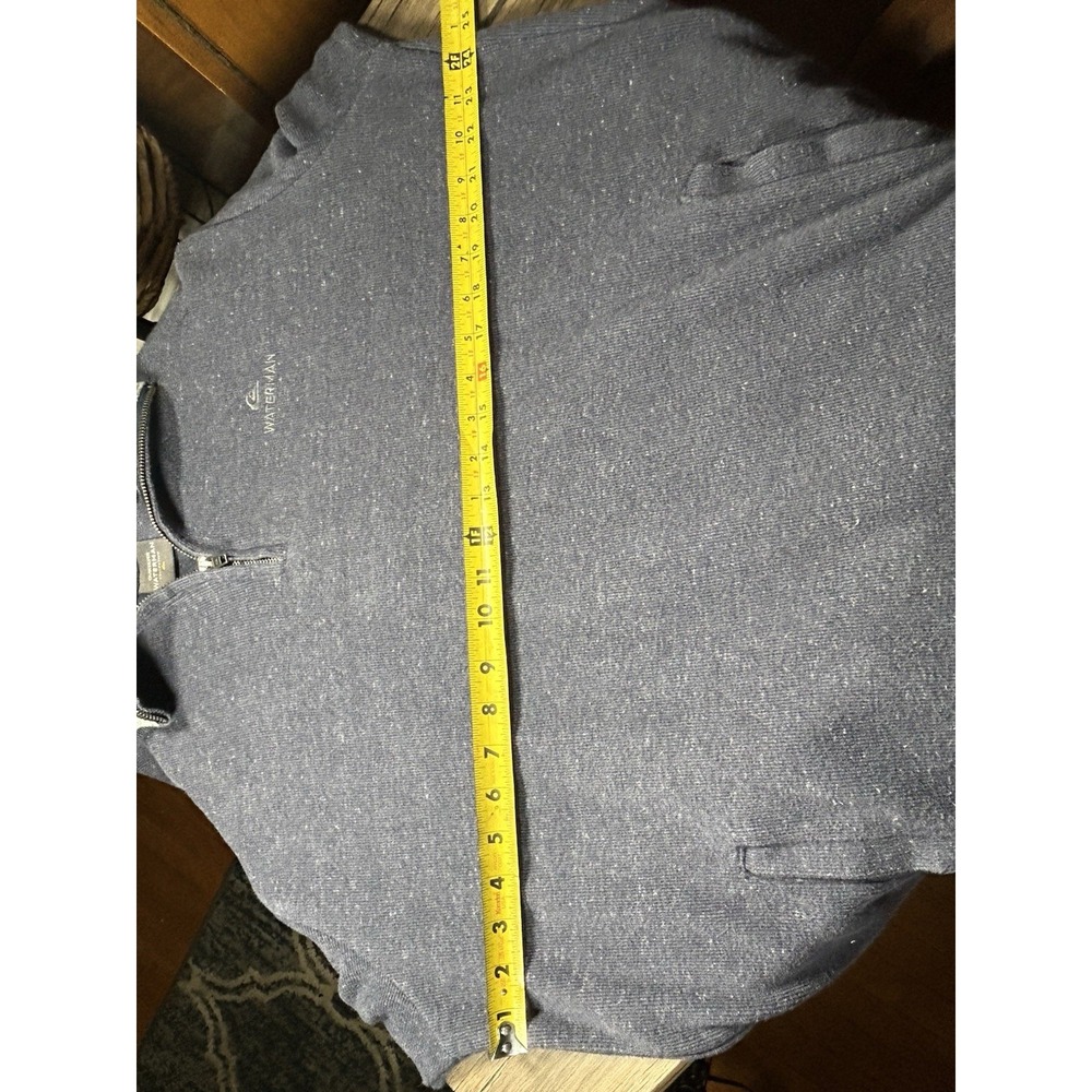 QuikSilver Waterman Collection 1/4 Zip Knit Pullover Men's‎ Size XXL Blue - Picture 9 of 12